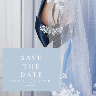 Einfach Moderne Himmelblaue Hochzeit - Rettet das Postkarte