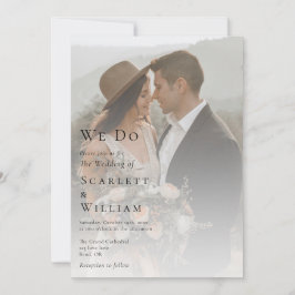Einfach Moderne Minimalistische Foto-Hochzeit Einladung