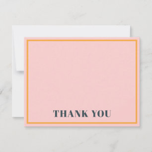 Einfach moderne minimalistische Pink und Orange Da Mitteilungskarte