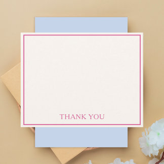 Einfach Moderne Minimalistische Schicke Rosa Danke Mitteilungskarte