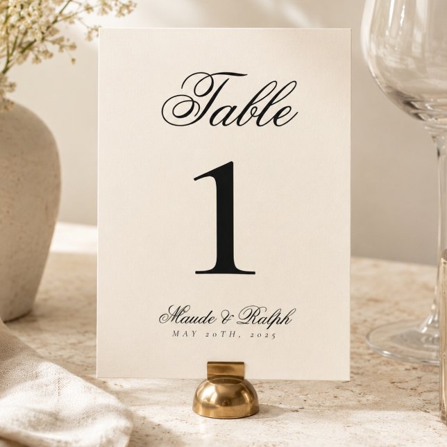 Einfach Moderne Old Money Schwarze und Cremefarben (Simple Modern Old Money Black and Cream Wedding)