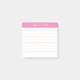 Einfach moderne rosa personalisierte Notizen