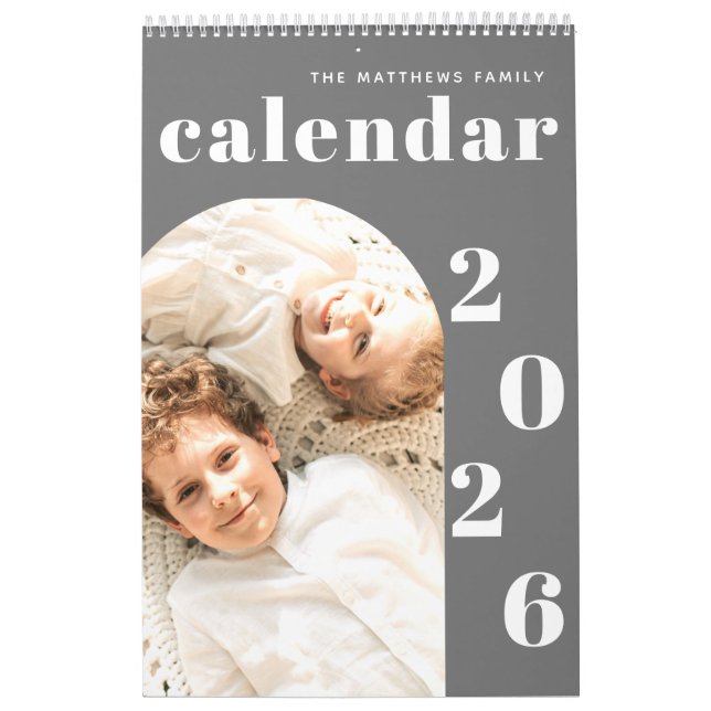 Einfach moderner Minimaler Foto-Planer Kalender (Titelbild)
