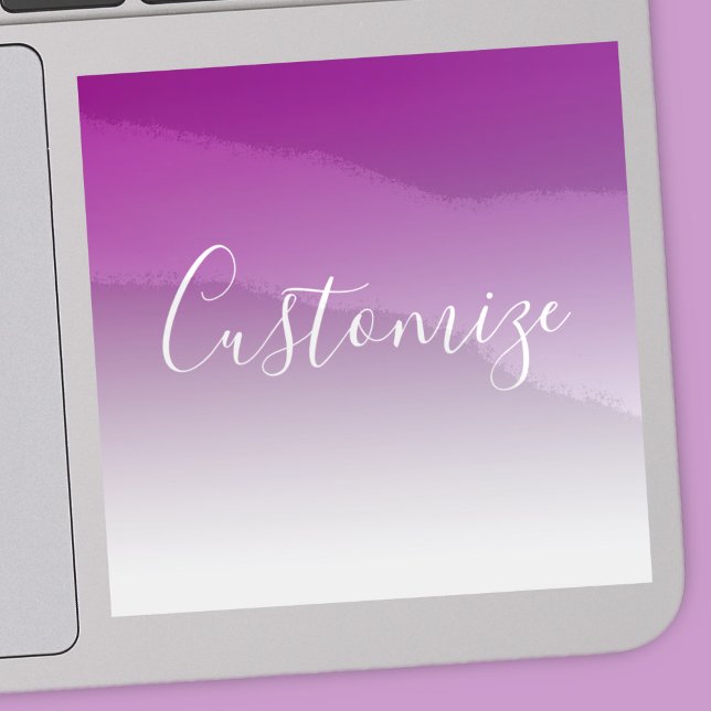 Einfach moderner Minimalismus Lila Ombre Gradient Aufkleber (Von Creator hochgeladen)