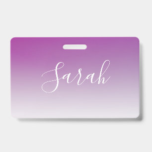Einfach moderner Minimalismus Lila Ombre Gradient Ausweis