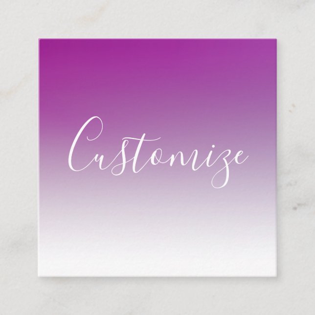 Einfach moderner Minimalismus Lila Ombre Gradient Begleitkarte (Vorderseite)