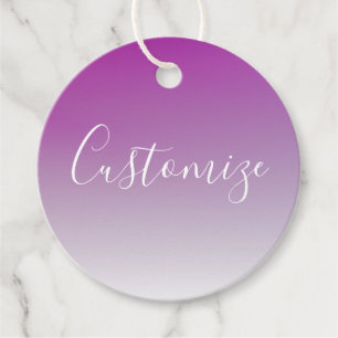 Einfach moderner Minimalismus Lila Ombre Gradient Geschenkanhänger
