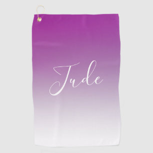 Einfach moderner Minimalismus Lila Ombre Gradient Golfhandtuch