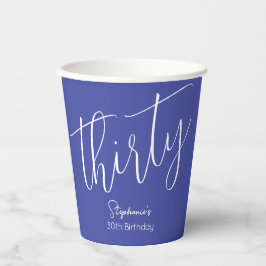 Einfach moderner Script Lavender Lila 30. Geburtst Pappbecher