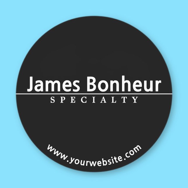 Einfach moderner weißer Text auf schwarz wasserdic Etiketten (Von Creator hochgeladen)