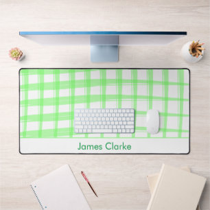 Einfach modernes Green Lattice Design Schreibtischunterlage