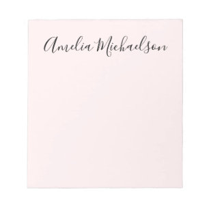 Einfach modernes, minimalistisches Pastellrosa Notizblock