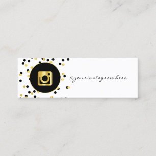 Einfach modernes Weiß, Punkte, Instagram Social Me Mini Visitenkarte