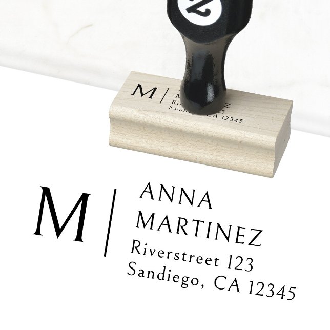 Einfach, Monogramm-Briefmarke Gummistempel (Von Creator hochgeladen)