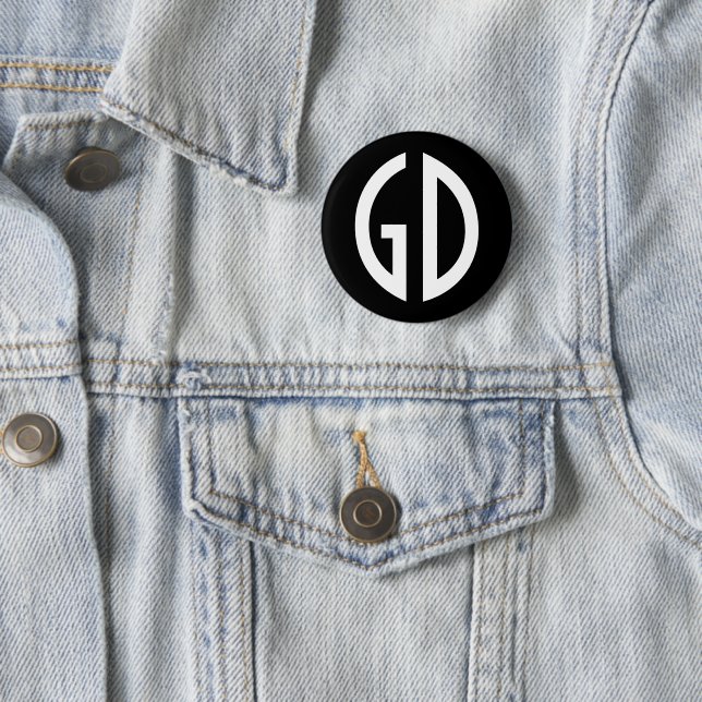Einfach Monogramm Ideen 1 Button (Beispiel)