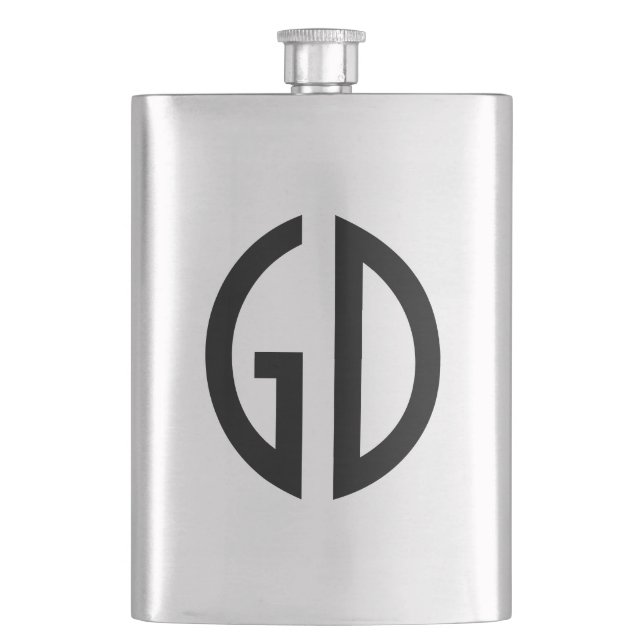 Einfach Monogramm Ideen 1 Flachmann (Vorderseite)