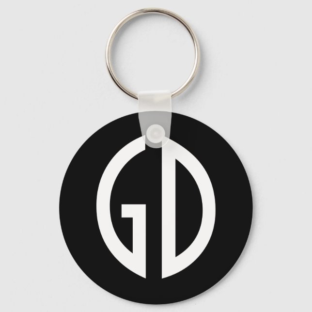 Einfach Monogramm Ideen 1 Schlüsselanhänger (Vorderseite)