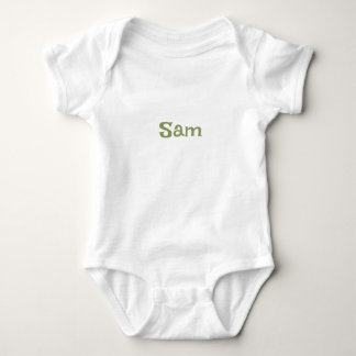 Einfach Moosgrün personalisierter Name Baby Strampler