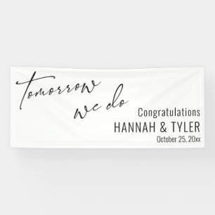 Einfach Morgen machen wir das Probe Dinner Weiß Banner