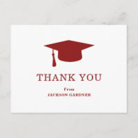 Einfach Mortar Board Burgund Moderner Abschluss