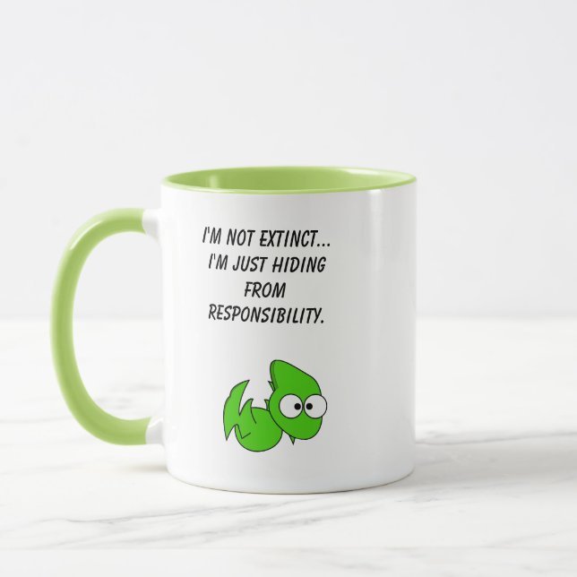 Einfach müder lustiger Drache oder Pterodaktylus C Tasse (Links)