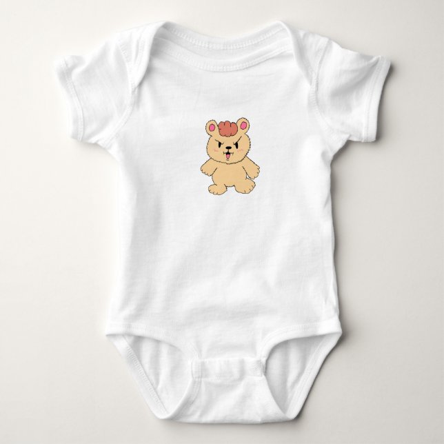 Einfach mürrischer kleiner Bär Baby Top (Vorderseite)