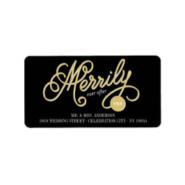 Einfach nach Curly Script-Urlaubsadresse Adressaufkleber