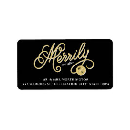 Einfach nach Curly Script-Urlaubsadresse Adressaufkleber