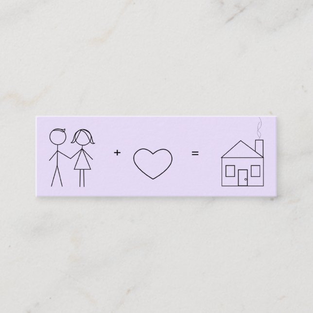 Einfach neue Adresskarte verheiratet Mini Visitenkarte (Vorderseite)