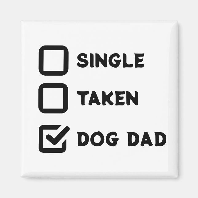 Einfach Niedlicher Checkbox-Single, genommen, Dog  Magnet (Vorne)