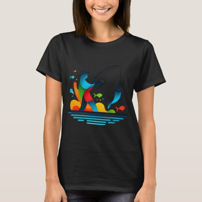 Einfach nur Fischen! T-Shirt (Vorderseite)
