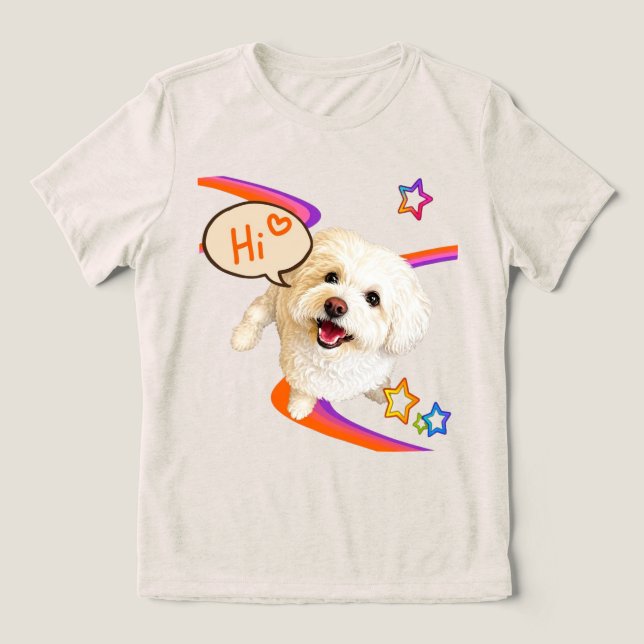 Einfach nur "Hallo" sagen Tri-Blend Shirt (Design Vorderseite)