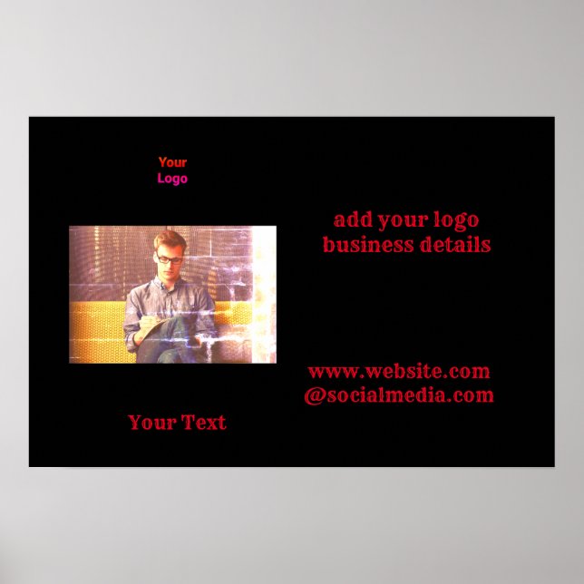 Einfach nur Ihren Logo-Textnamen hinzufügen Poster (Vorne)