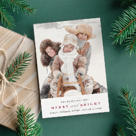 Einfach nur Merry Holiday Foto Card | Cranberry Feiertagskarte
