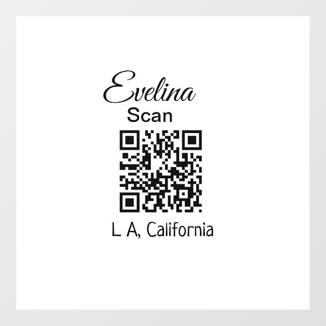 Einfach nur minimale hinzufügen Platz Stadt q r Co Fensteraufkleber (Blatt)