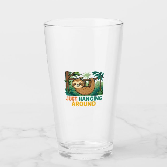 Einfach nur umherhängen (Sleepy Sloth) Essential T Glas (Vorderseite)