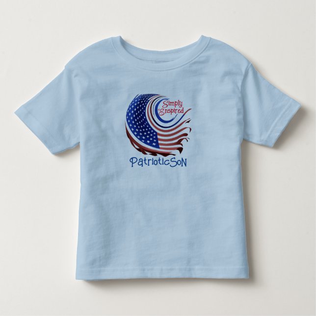 Einfach "Patriot Son"-US Flagge inspiriert: Kleinkind T-shirt (Vorderseite)