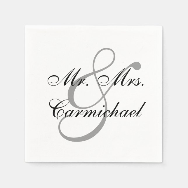 Einfach perfekt Mr. & Mrs. Napkin Serviette (Vorderseite)