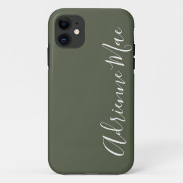 Einfach Personalisiert Chive Green Case-Mate iPhone Hülle