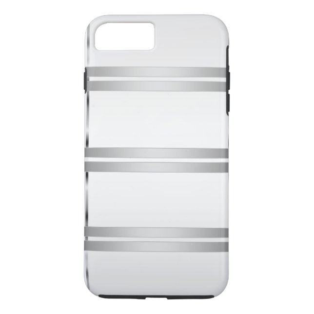 Einfach Personalisiert grau mit Silver Lines Case-Mate iPhone Hülle (Rückseite)