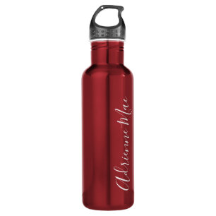 Einfach Personalisiert Metallic Red Edelstahlflasche