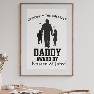 Einfach personalisierter größter Vater Vatertag Poster