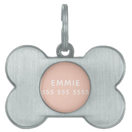 Einfach personalisierter Hundeknochen mit minimale Tiermarke