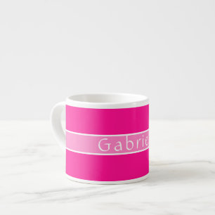Einfach Personalisiertes Hot Pink Espressotasse