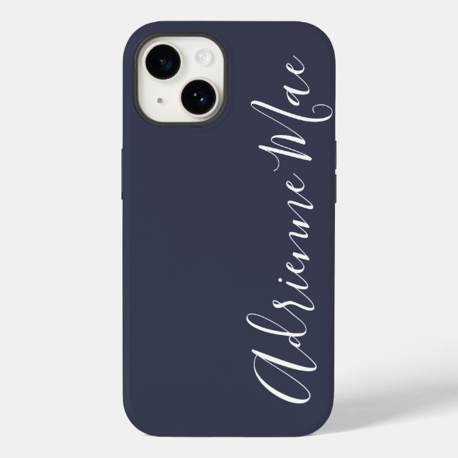 Einfach Personalisiertes Navy Blue Case-Mate iPhone Hülle (Rückseite)