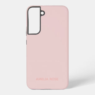 Einfach Personalisiertes Quarz Rosa auf Rosa Samsung Galaxy Hülle