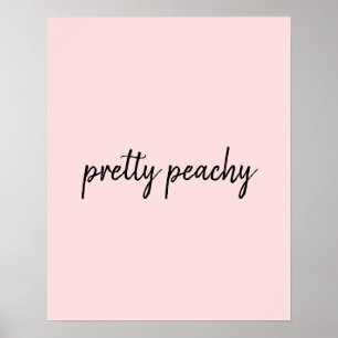 Einfach Pfirsich Moderner Minimalistischer Süßer S Poster