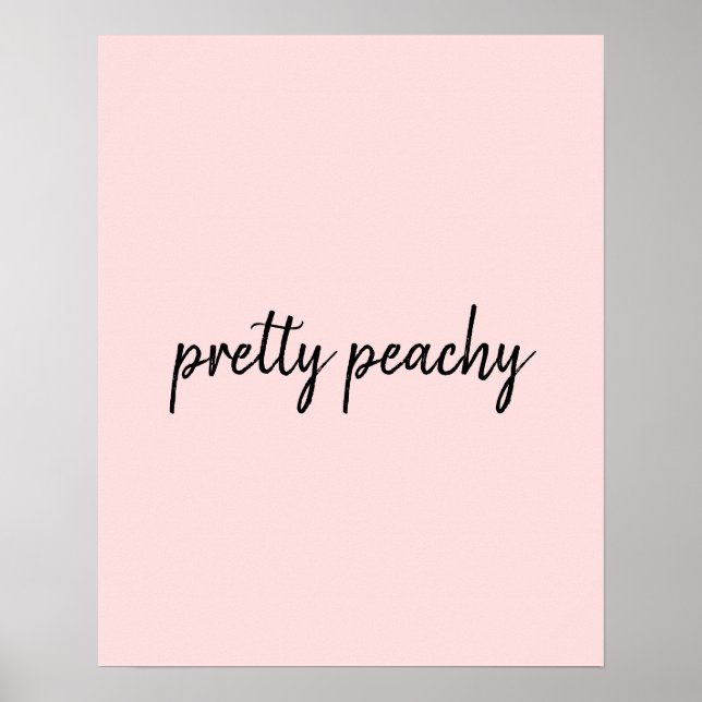 Einfach Pfirsich Moderner Minimalistischer Süßer S Poster (Vorne)