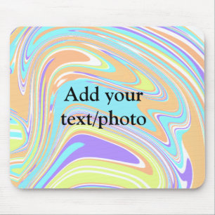 Einfach pink blau orange gelb abstrakt Namen hinzu Mousepad