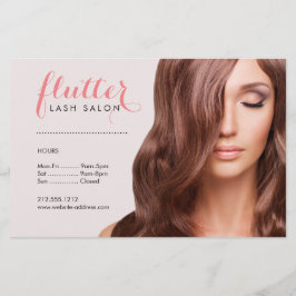 Einfach Pink Lash Salon Foto Preisliste Menü Flyer